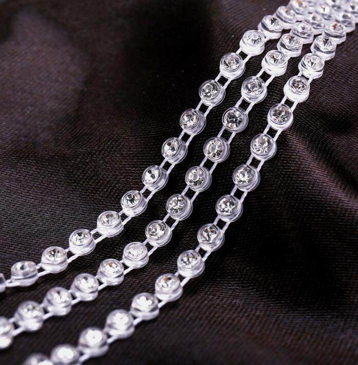 Jpstrass Brand dress trimming custom plastic rhinestone mesh 4