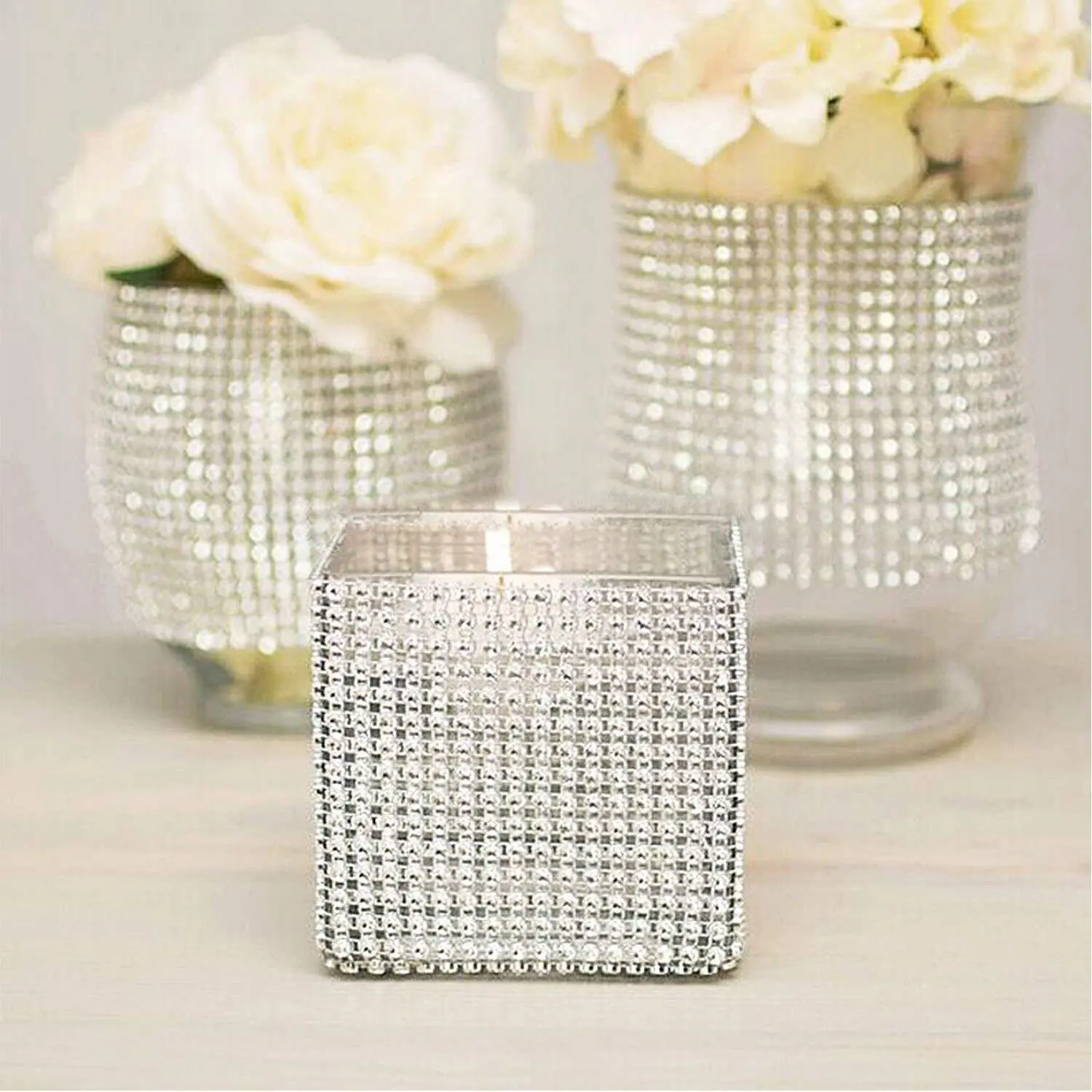 Hot popular plastic rhinestone mesh chain Jpstrass Brand 8