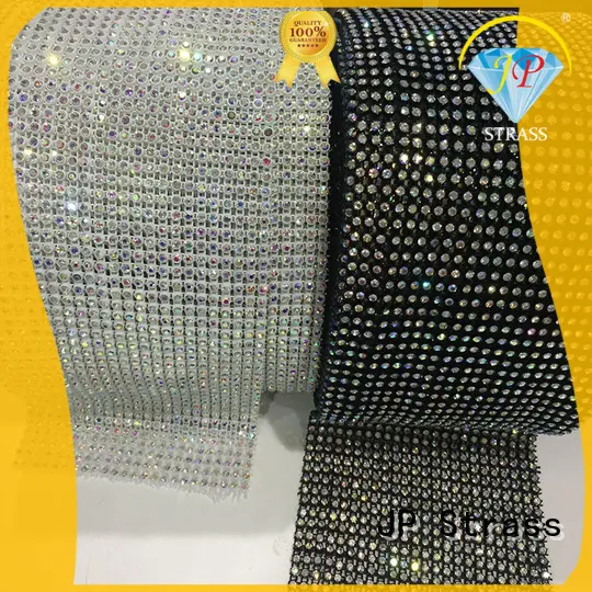 Jpstrass Brand dress trimming custom plastic rhinestone mesh 1