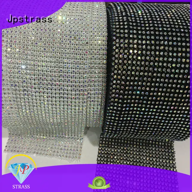 plastic rhinestone mesh elastic white ab Jpstrass Brand 1