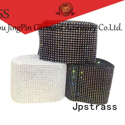 Custom decorative rhinestone mesh ribbon elastic Jpstrass 1