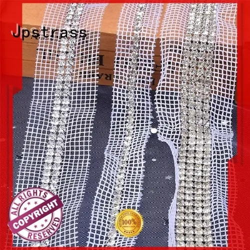 Jpstrass most rhinestone mesh ribbon for sale black for clothes 1