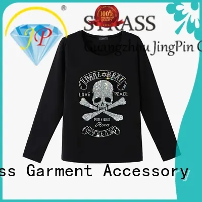 Jpstrass logos custom rhinestone iron on transfers customization for dress 1
