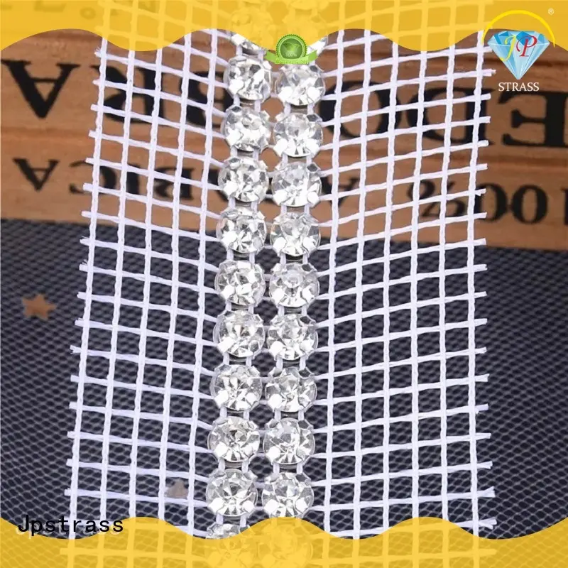 Jpstrass pearls plastic mesh sheet supplier for dress 1