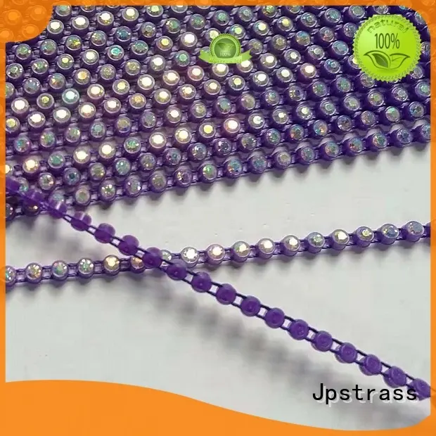 Jpstrass design gold rhinestone ribbon customization for party 1