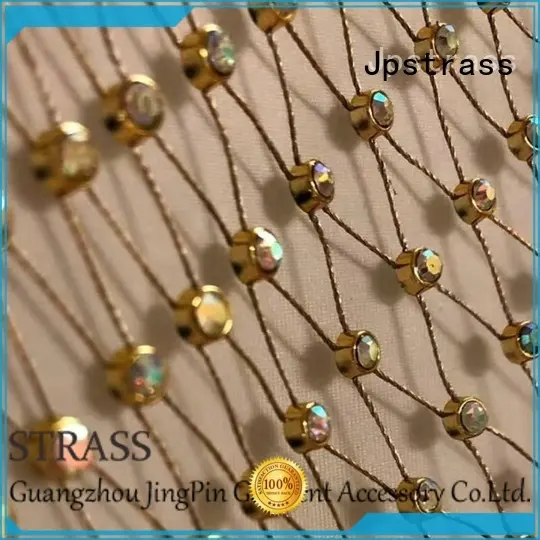 Jpstrass wholesale rhinestone mesh roll customization for ballroom 1