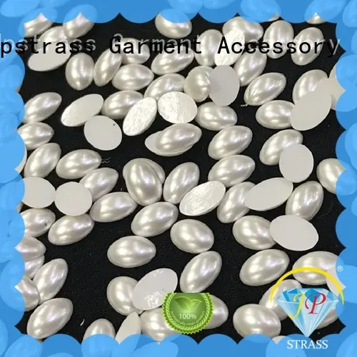Jpstrass round half pearl beads wholesale for dress 1