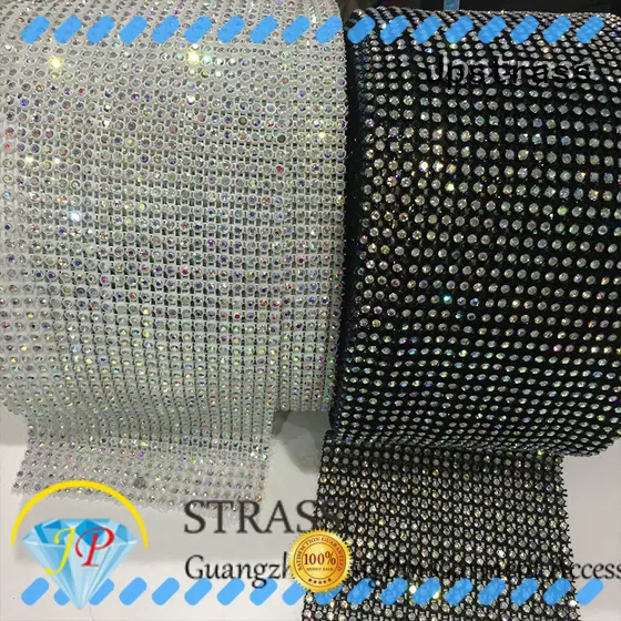 Jpstrass fancy gold rhinestone ribbon yard for party 1
