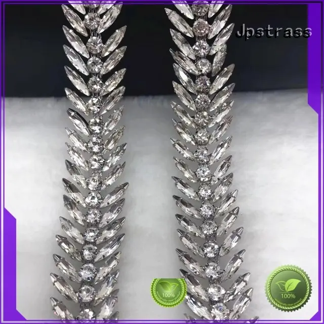 Jpstrass design diamond rhinestone ribbon wrap roll customization for dress 1