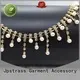 shiny rhinestone trim wholesale black yard for clothes 1