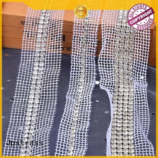 Jpstrass design rhinestone mesh roll customization for clothes 1
