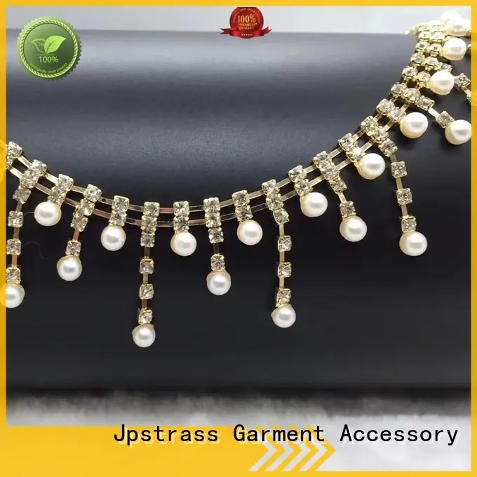 Jpstrass most gold rhinestone ribbon series for dress 1