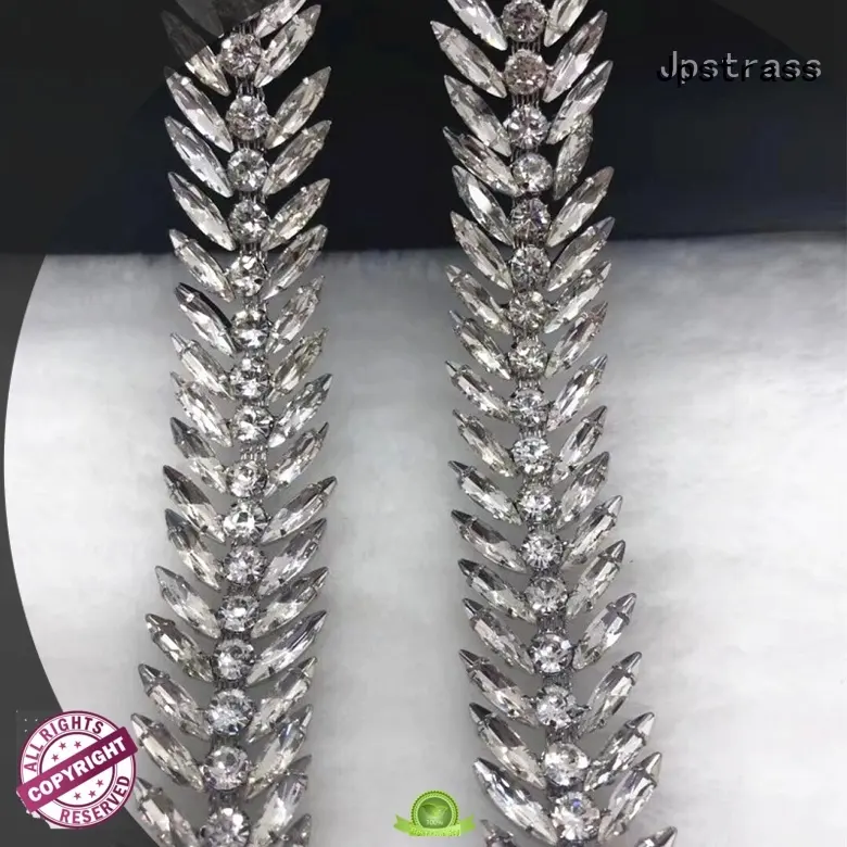 Jpstrass shiny gold rhinestone ribbon wholesale for online 1