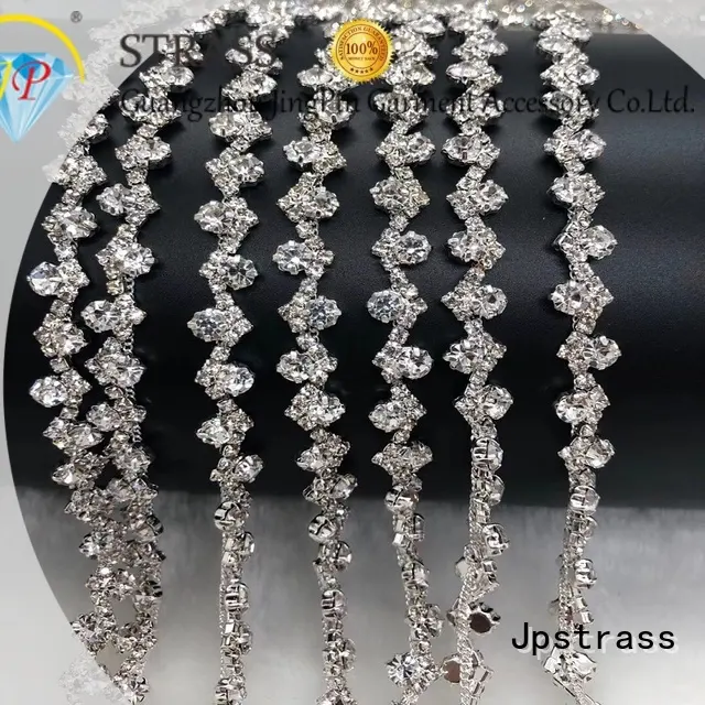 Jpstrass fancy rhinestone mesh trim manufacturer for party 1