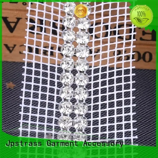 Jpstrass chain gold rhinestone mesh roll wholesale for clothes 1
