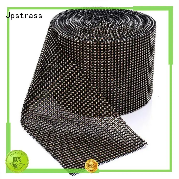 Jpstrass black gold rhinestone mesh supplier for online 1