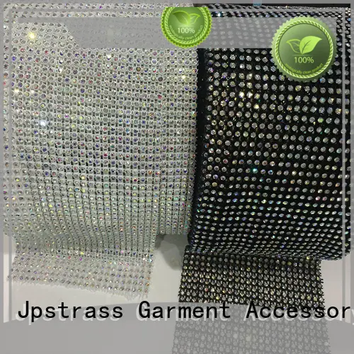 Jpstrass design gold rhinestone mesh roll customization for dress 1