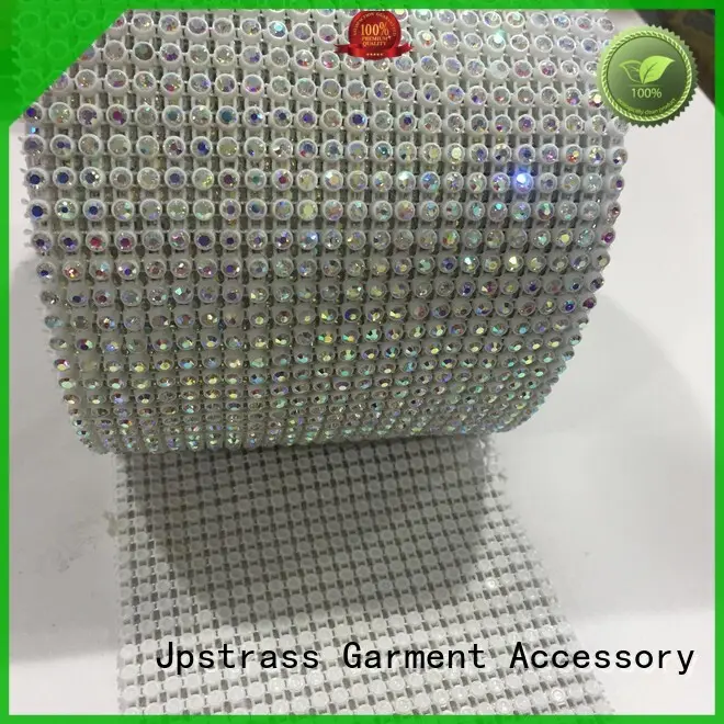 shiny hot fix rhinestone mesh white vendor for clothes 1