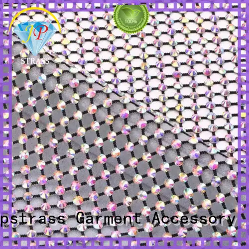 Jpstrass directly rhinestone mesh ribbon manufacturer for dress 1