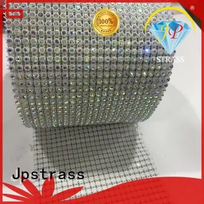 Jpstrass crystal gold rhinestone ribbon factory price for clothes 1