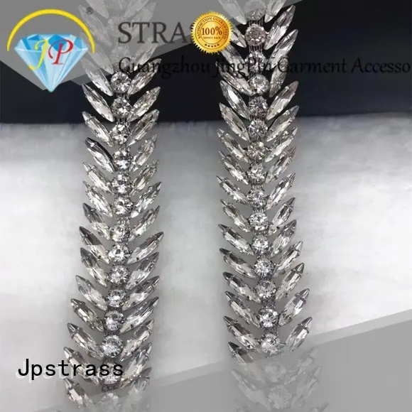 Jpstrass most rhinestone mesh trim supplier for dress 1
