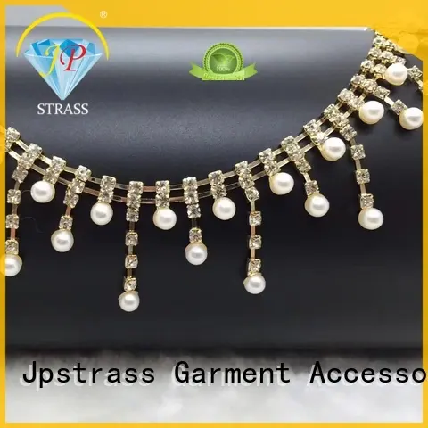 Jpstrass trimming gold rhinestone mesh factory for dress 1