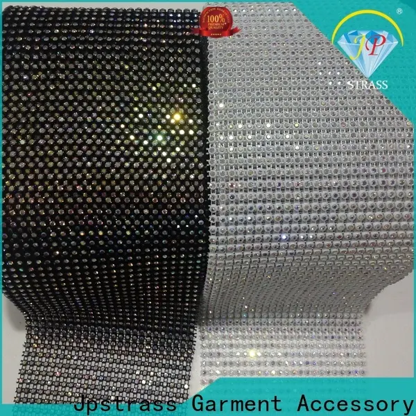 Jpstrass shiny rhinestone mesh roll manufacturer for dress 1