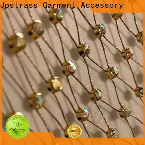 Jpstrass bulk purchase rhinestone mesh ribbon factory price for clothes 1