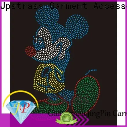 Jpstrass customized bling rhinestone iron on transfers supplier for clothes 1