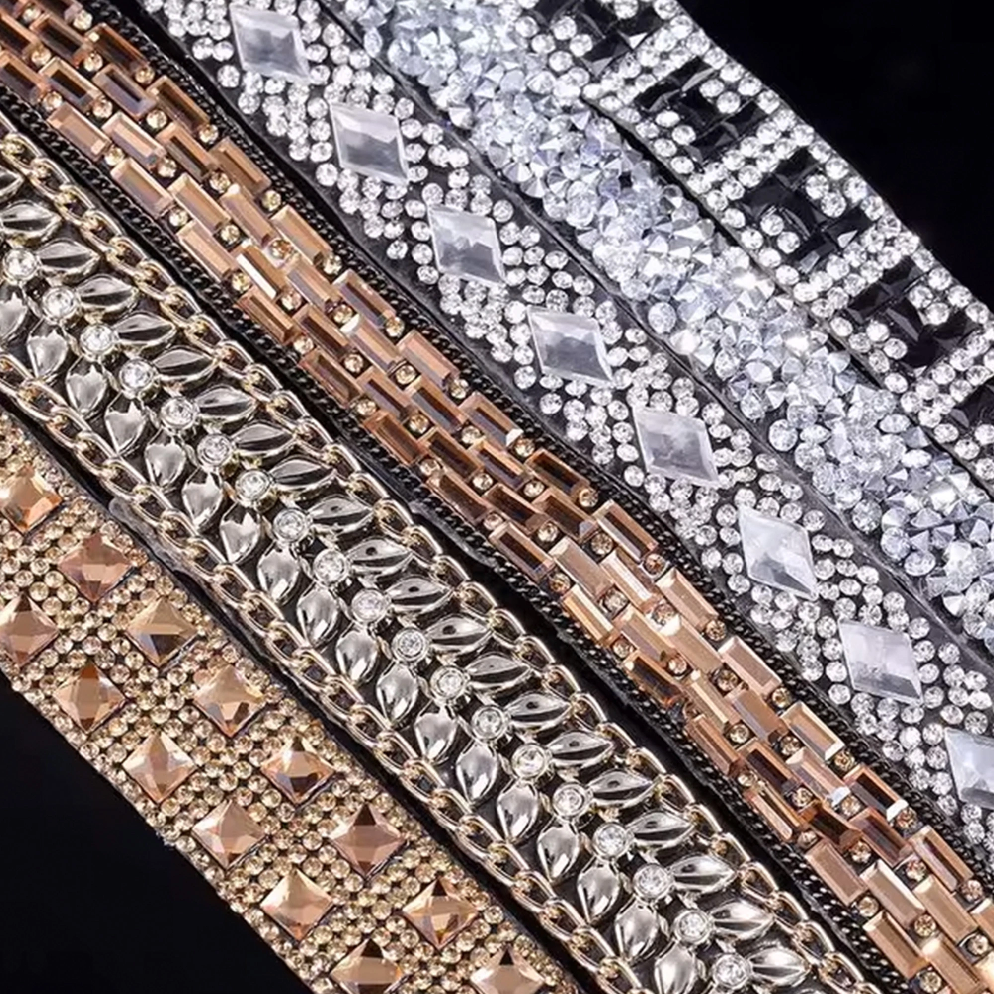 Heat rhinestone chain colth and shoes rhinestone trim 1