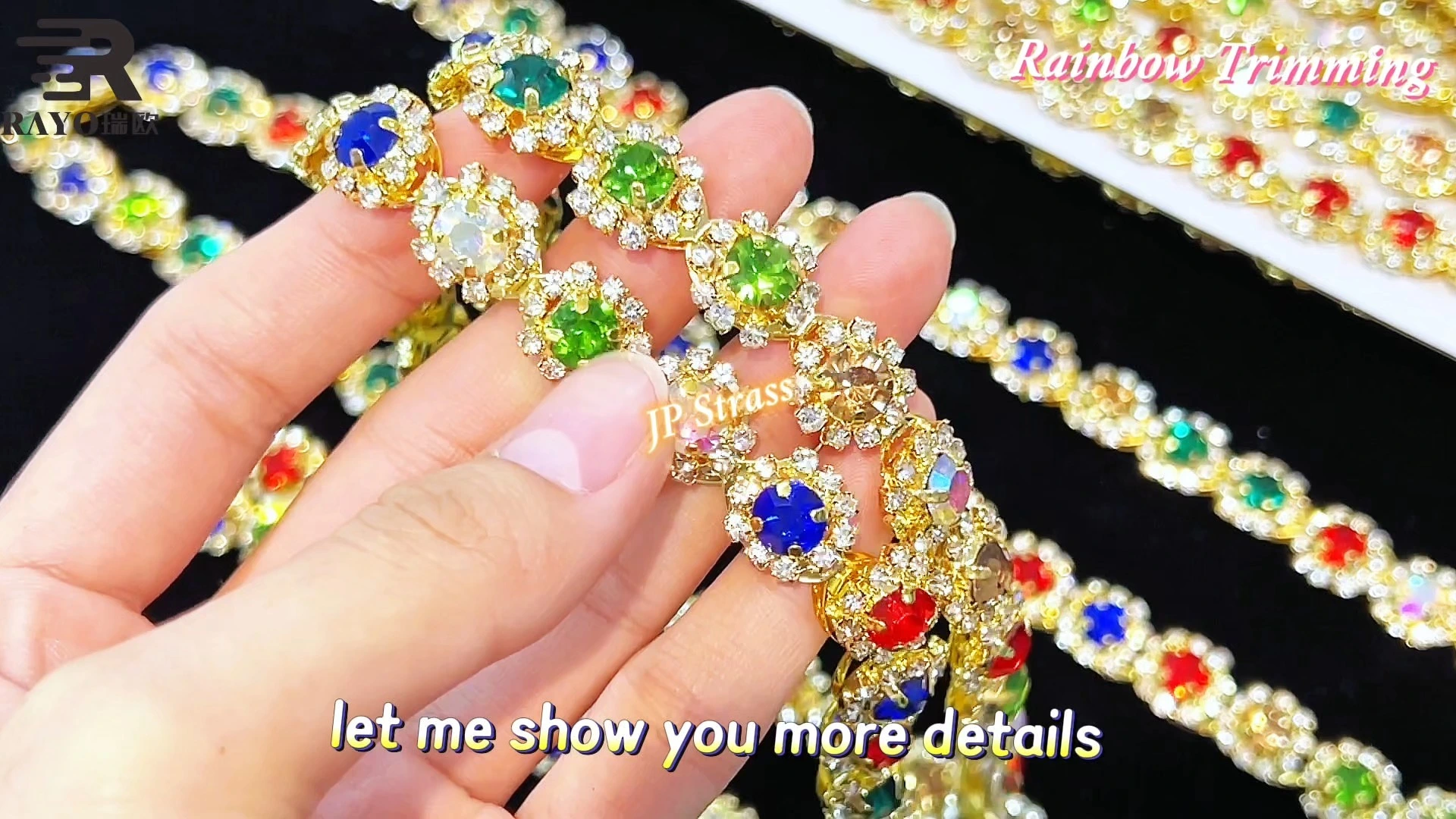 Rhinestone chain trimming wholesale 10 yards Wholesale 10 Yards Rhinestone Chain Trimming with Bling Shiny Decoration 1