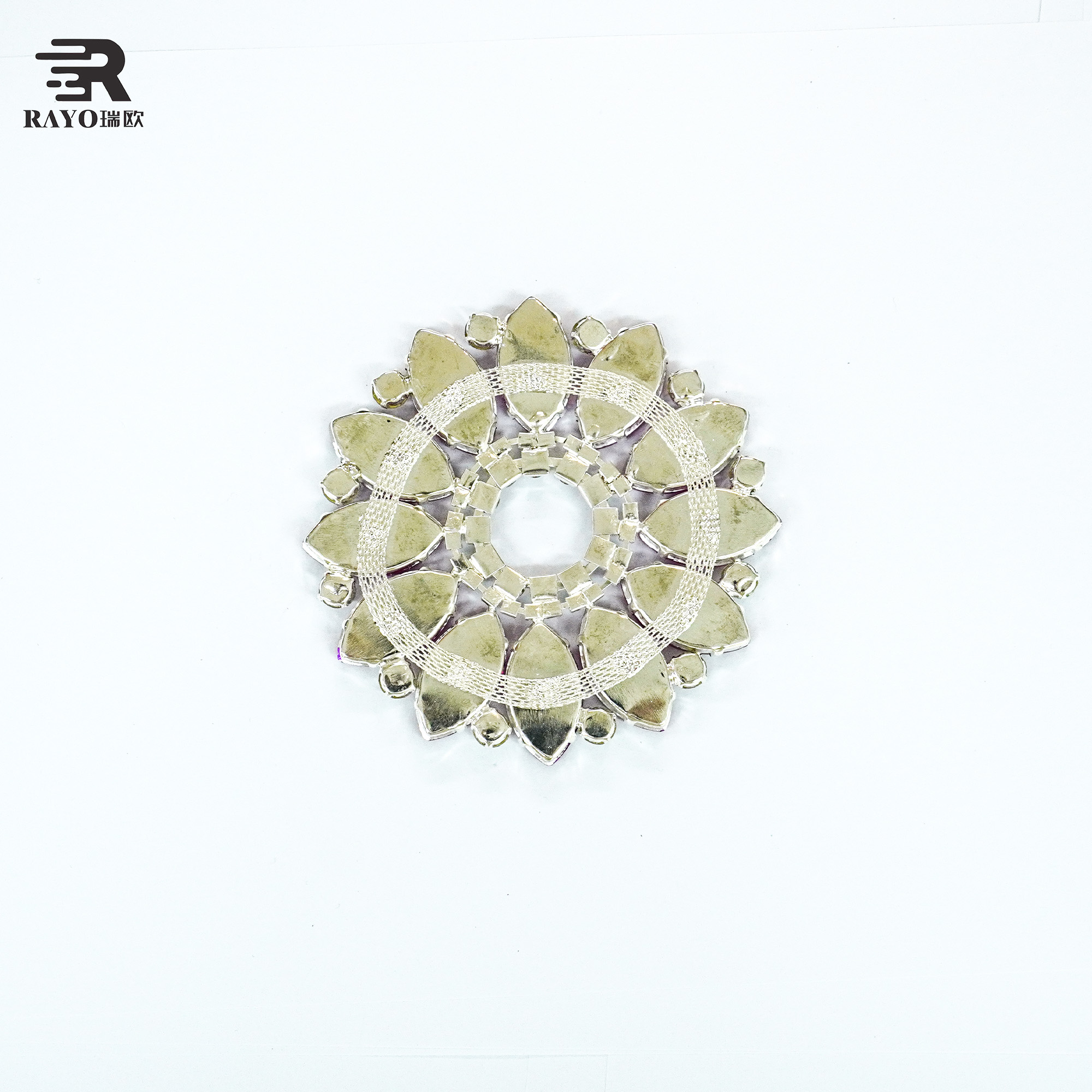 Exclusive Design Fashion Colorful Round Flower Patches Crystal Rhinestone Applique 7
