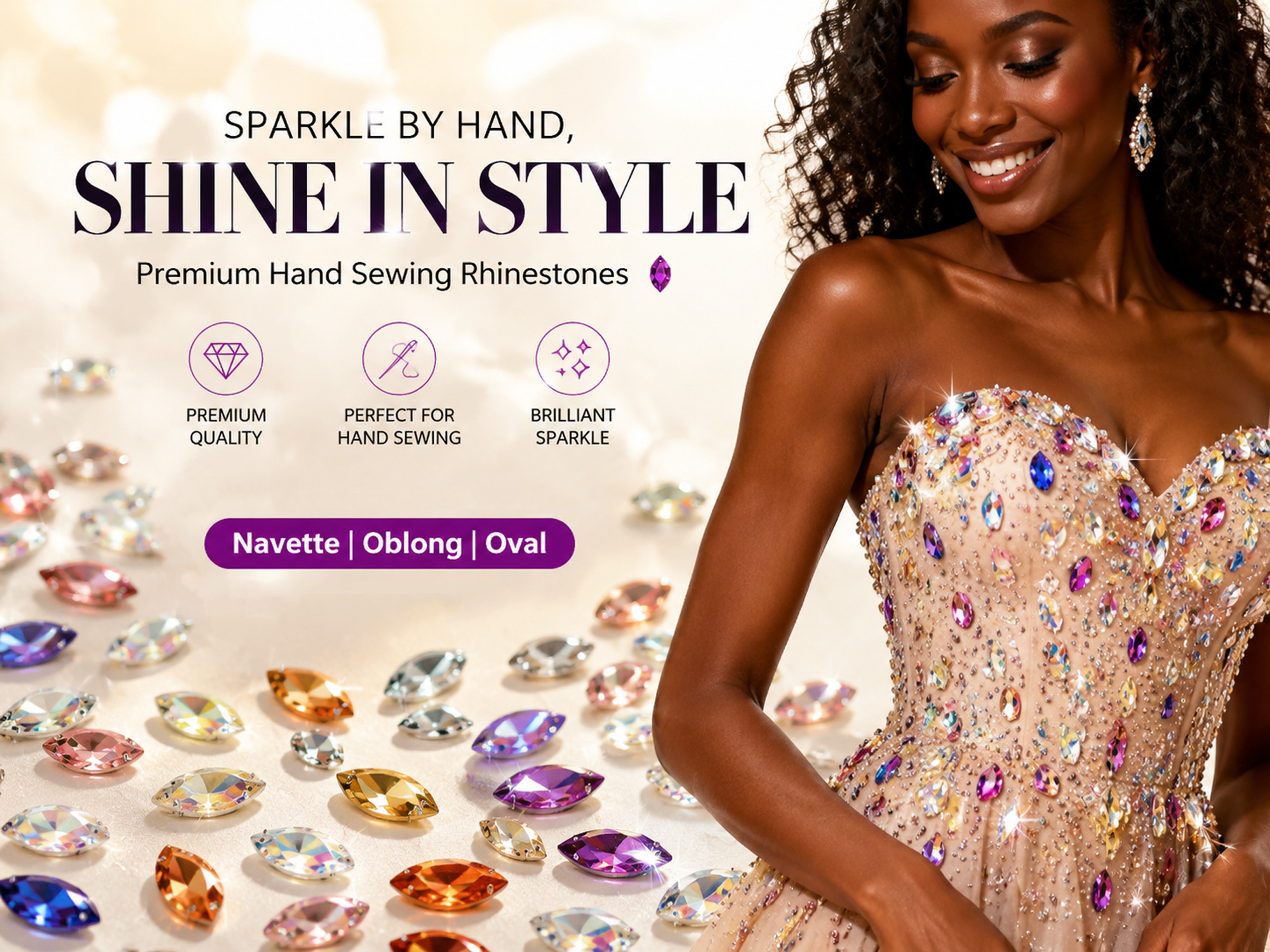 K9 Sew on Multiple Sizes and Shapes Crystal AB Glass Flatback Strass Square Rhinestones for Bling T-shirt and Wedding Dress 3