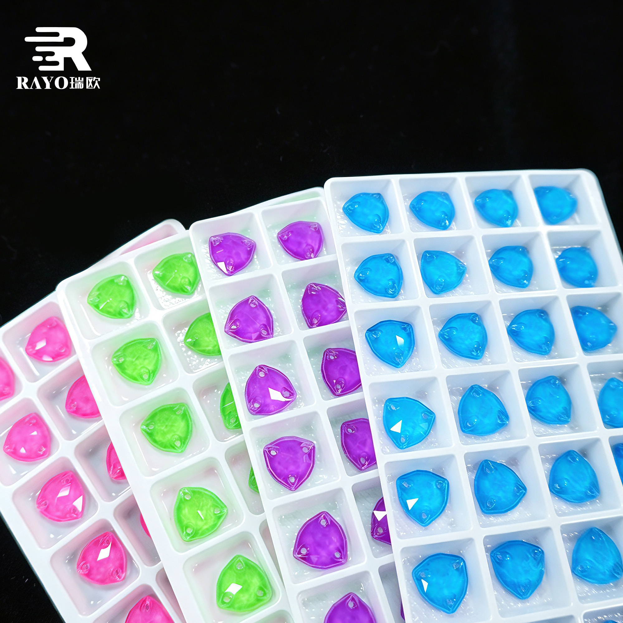 Neon Fluorescence Cosmic Flat Back Sew on Rhinestone Crystal Glass Rhinestones Sew on Jewelry Making 5