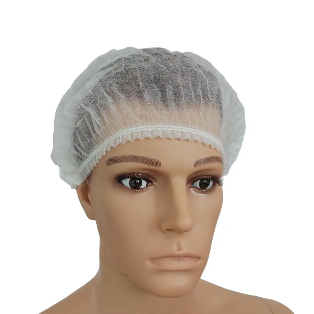 Factory Disposable Hair Net Cap Bouffant Nonwoven Cap Mob Cap 1