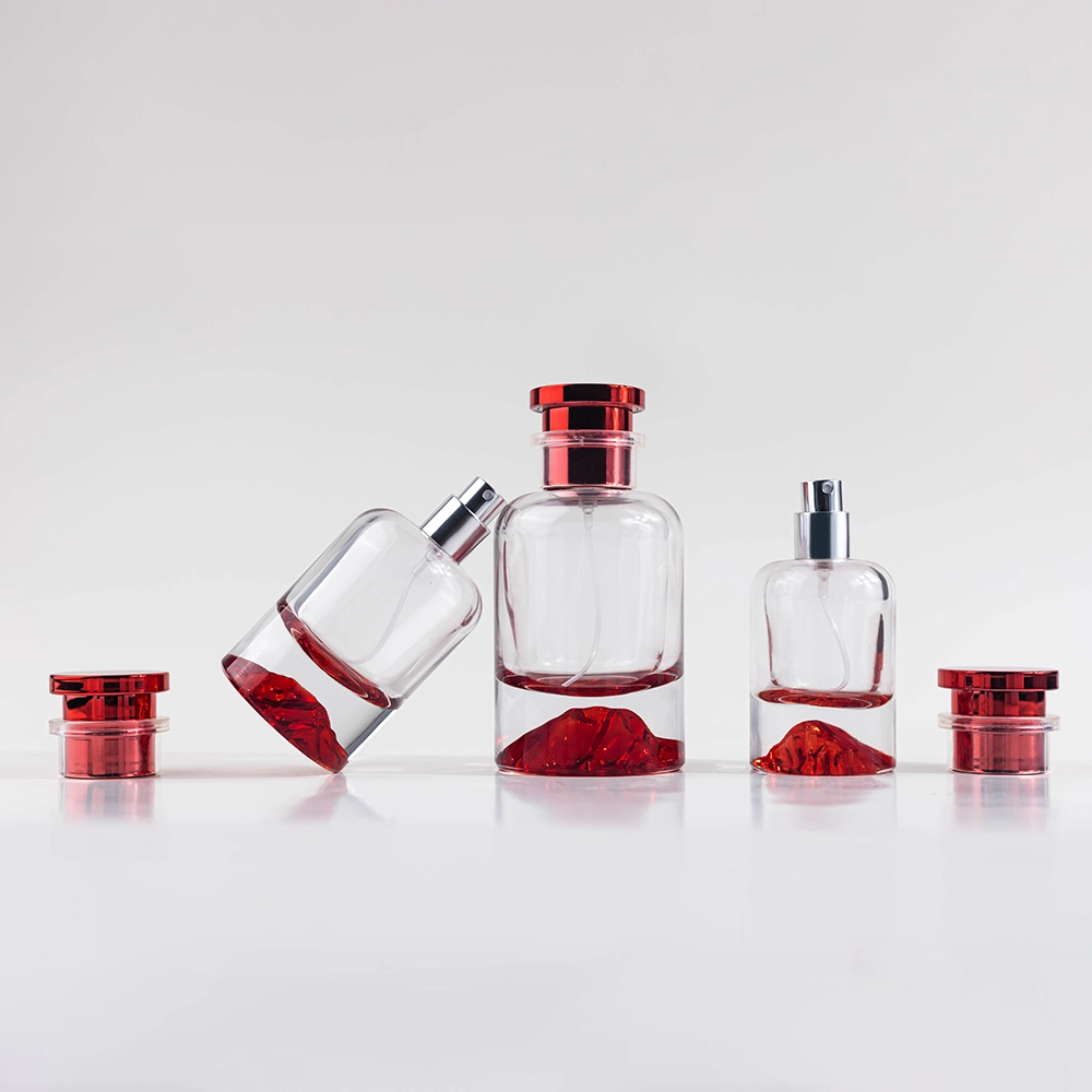 Custom Luxury Perfume Bottle Round Shape Glass Bottle For Perfume Volcano Bottom Glass Bottles 30ml 50ml 100ml BEST-23311 1
