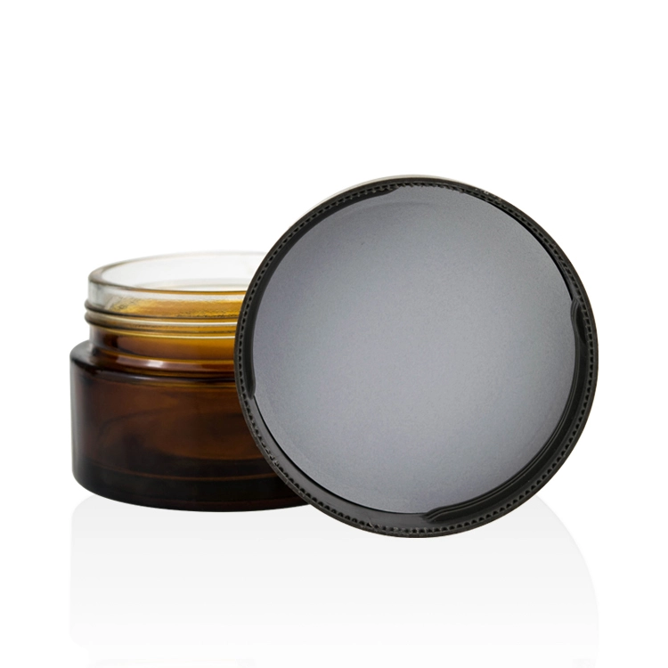Unique body butter containers customized glass big mouth 250ml jar of cream with lid high end amber glass skincare packaging BEST-30841 1