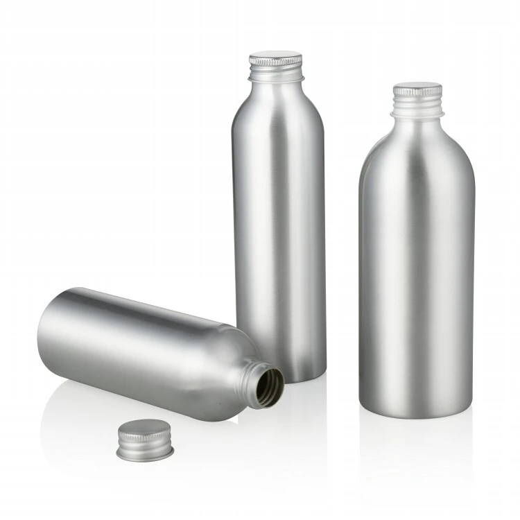 Empty essential oil fragrance oil packing 50ml 100ml 200ml 250ml 500ml sliver aluminum bottle with pump BEST-80002 1