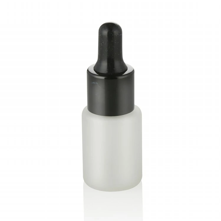 5ml/10ml/15ml/20ml Frosted Glass Dropper Bottles with Black or White Caps for Essential Oils BEST-10001 1