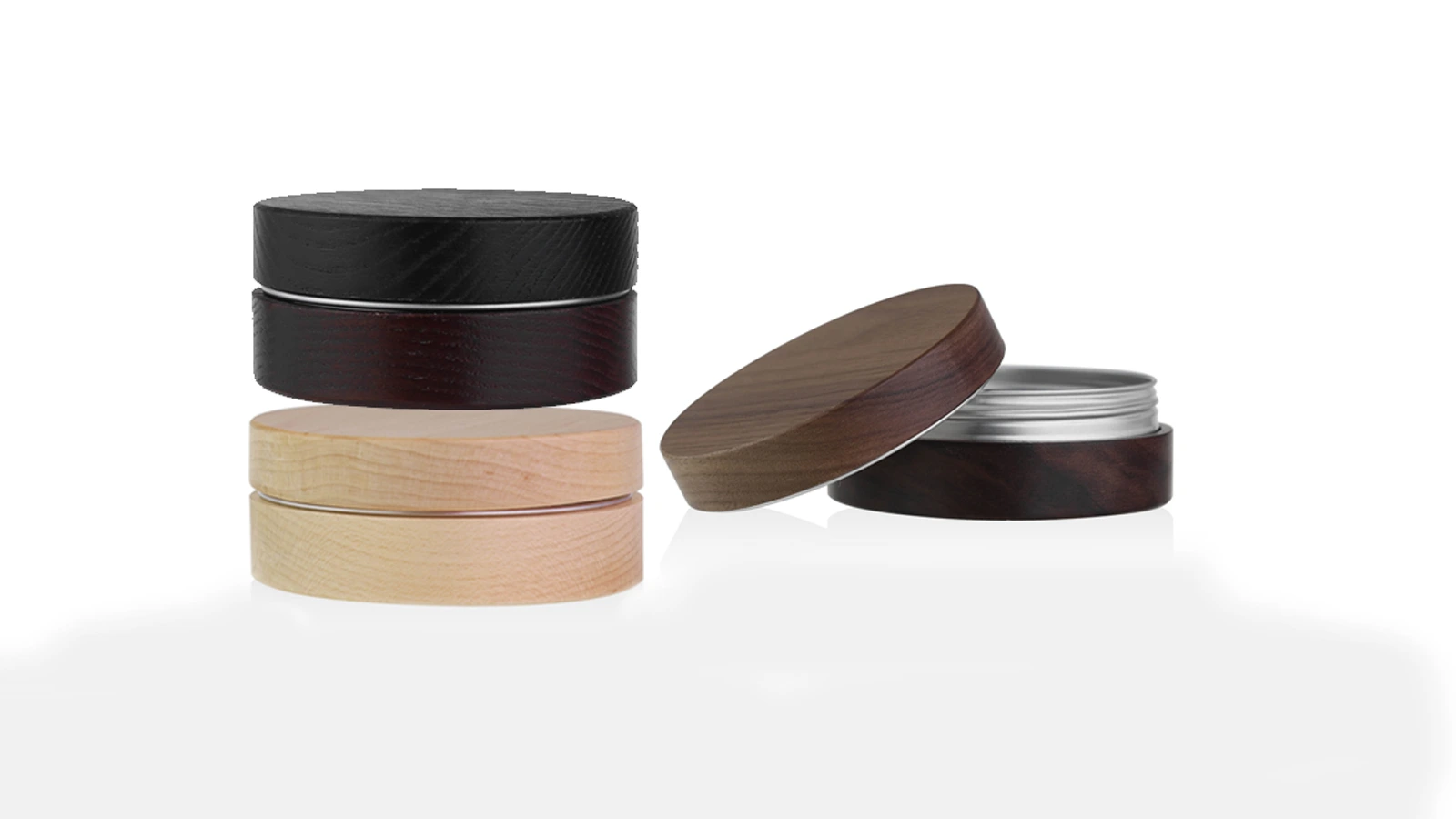 Premium Full Wood/Bamboo Jar with Aluminum Inner Lining Eco-Friendly Packaging BEST-80050 1