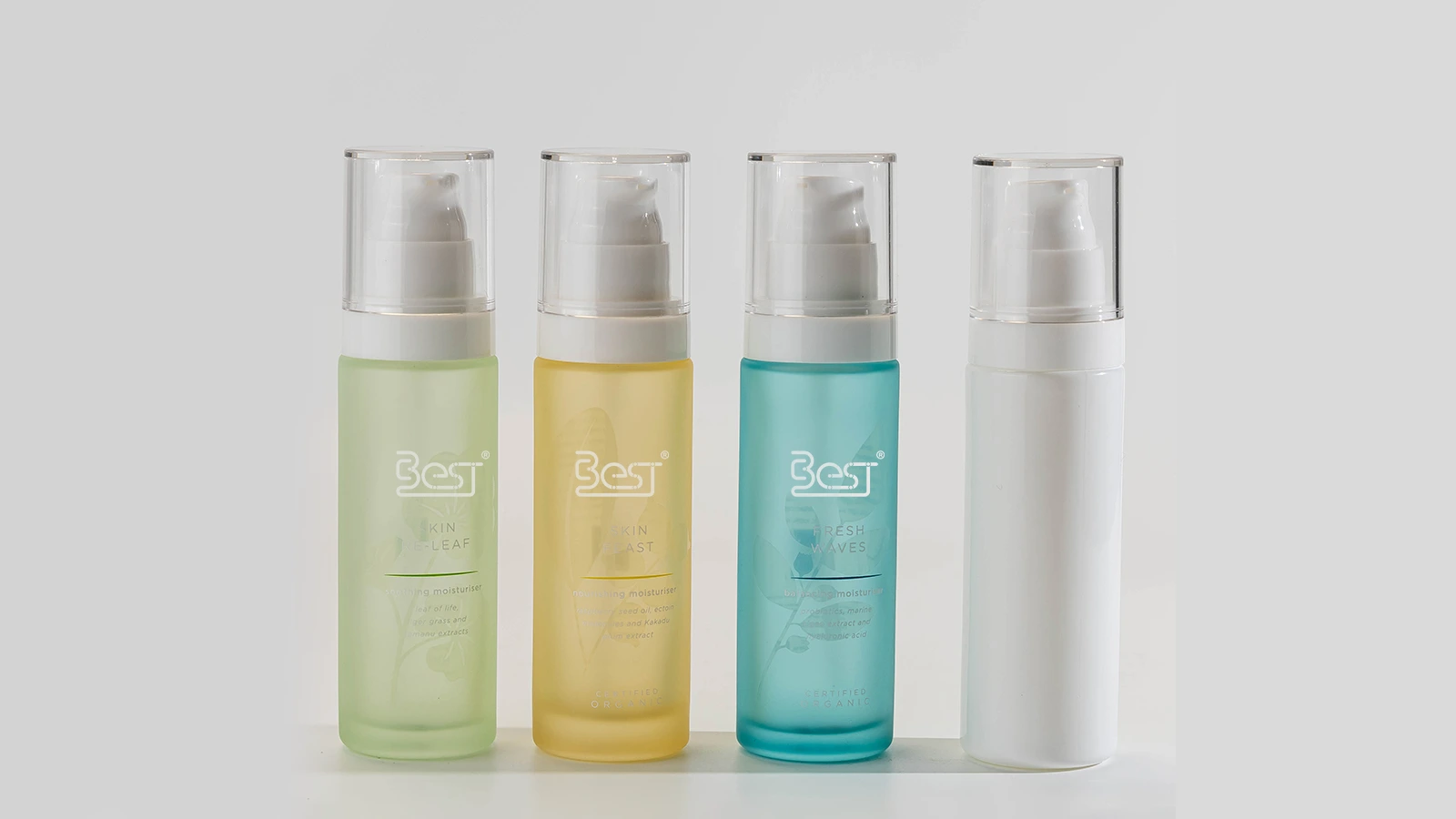 Custom 50ml High-Quality Pump Glass Bottles Cylinder Cosmetic Packaging BEST-311413 1
