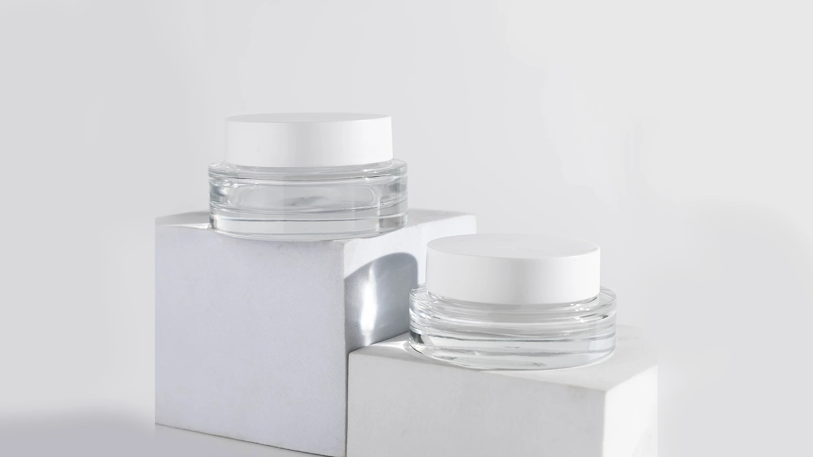 Luxury Clear Glass Jars with Lids – Customizable Skincare Containers BEST-311419 1