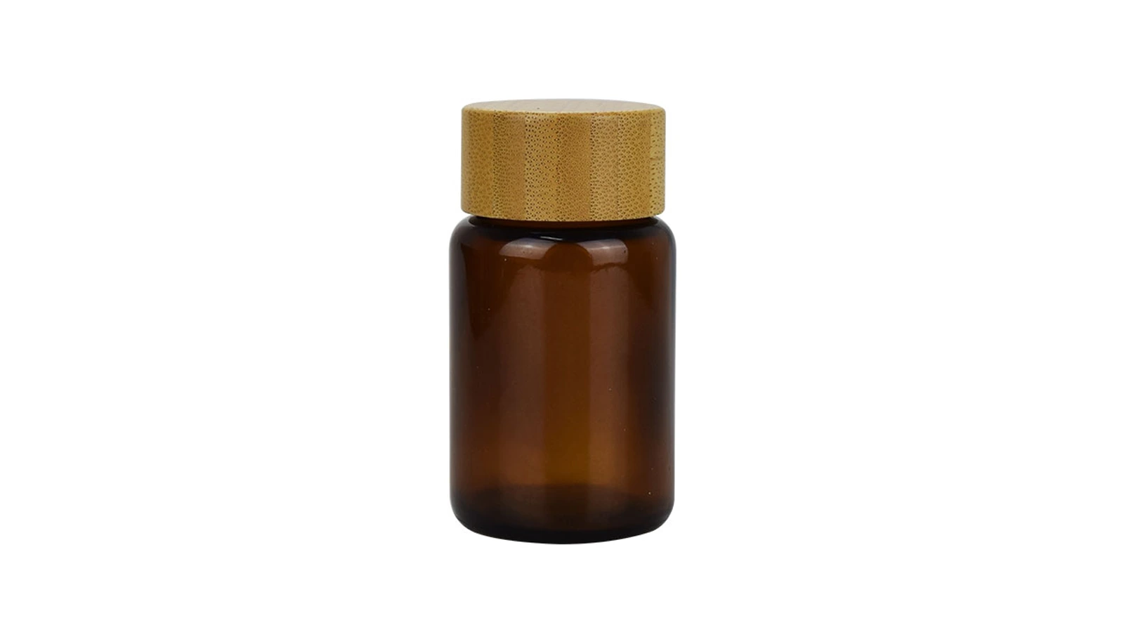 Wide Mouth Amber Glass Bottle with Bamboo Lid | Eco-Friendly, Long-Lasting, and Perfect for Daily Use BEST- B22092 1