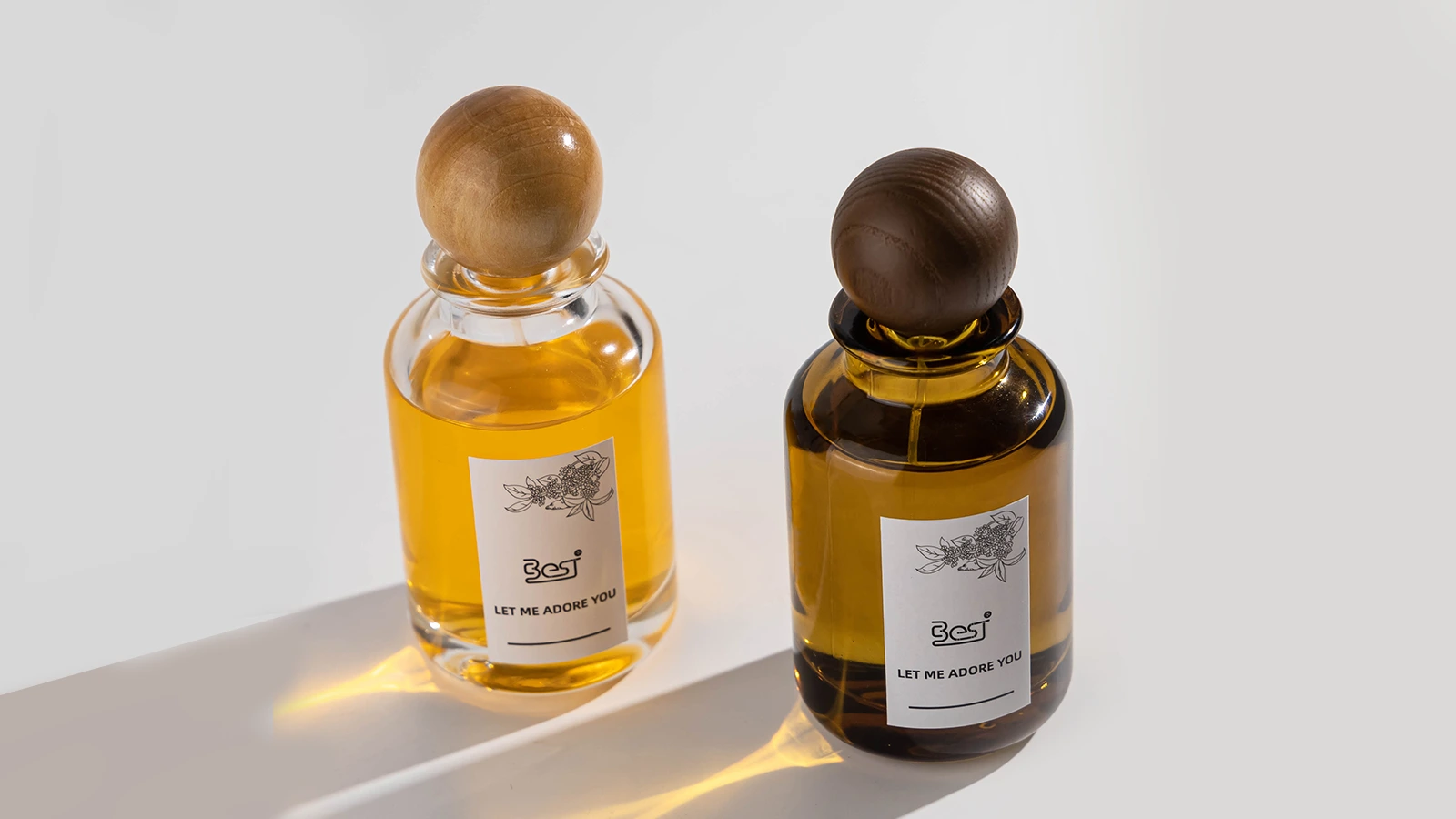 100ml Eco-Friendly Cylinder Perfume Bottle with Spherical Wooden Cap, Unique Design for Daily Use & Gifting BEST-23344 1