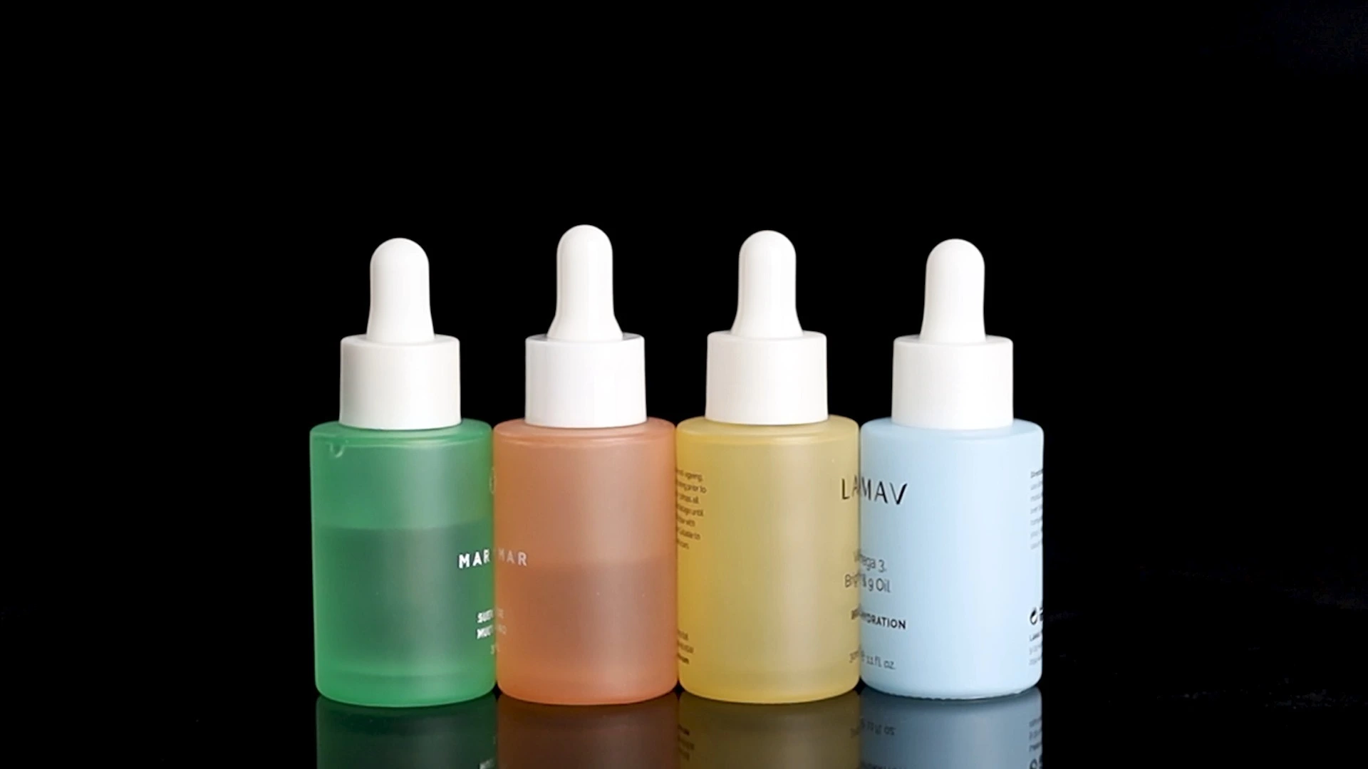Luxury Cosmetics 30-120ml Frosted Glass Serum Dropper Bottle with Matte White Dropper BEST-30797 1