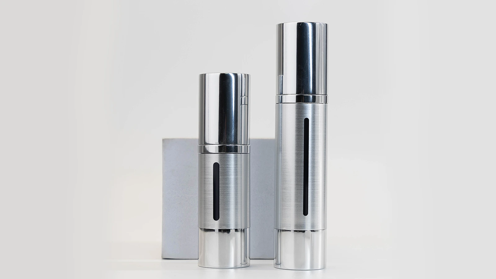 30ml 50ml Silver Airless Pump Cosmetic Container with Window for Skincare and Serum Storage BEST-45367 1