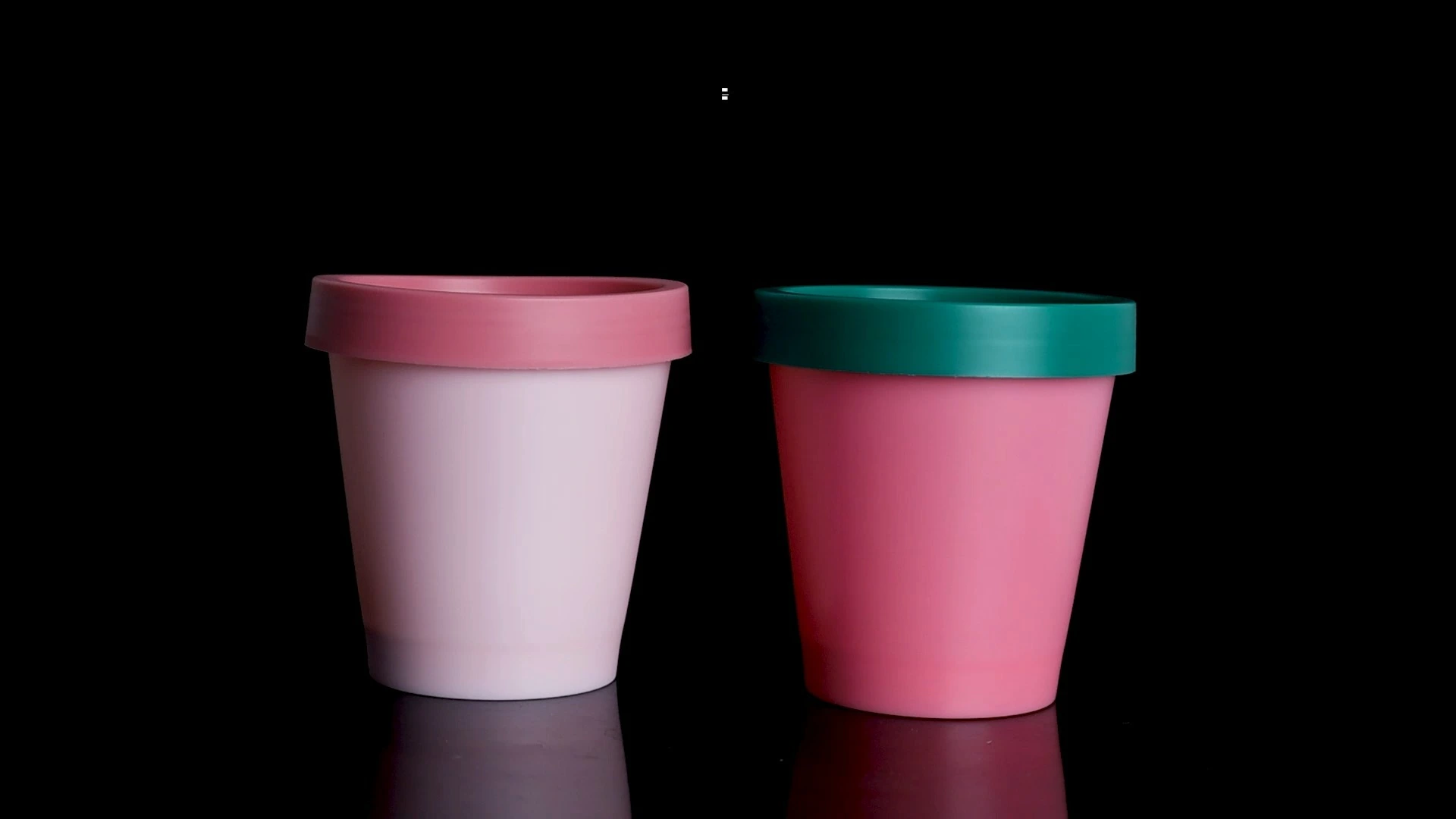 Cosmetic Packaging for Cosmetics | Custom PET Plastic Jar | Pink with Green 100g  BEST-70462 1