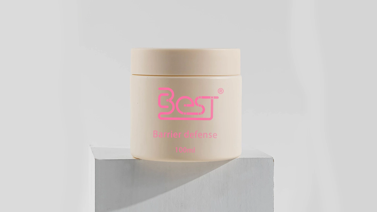 4oz/120ml Matte Beige Cosmetic Jar | PP Plastic Air-Tight Container for Body Butter & Skincare Creams | Custom Screen Printing & Logo Design BEST-311383 1