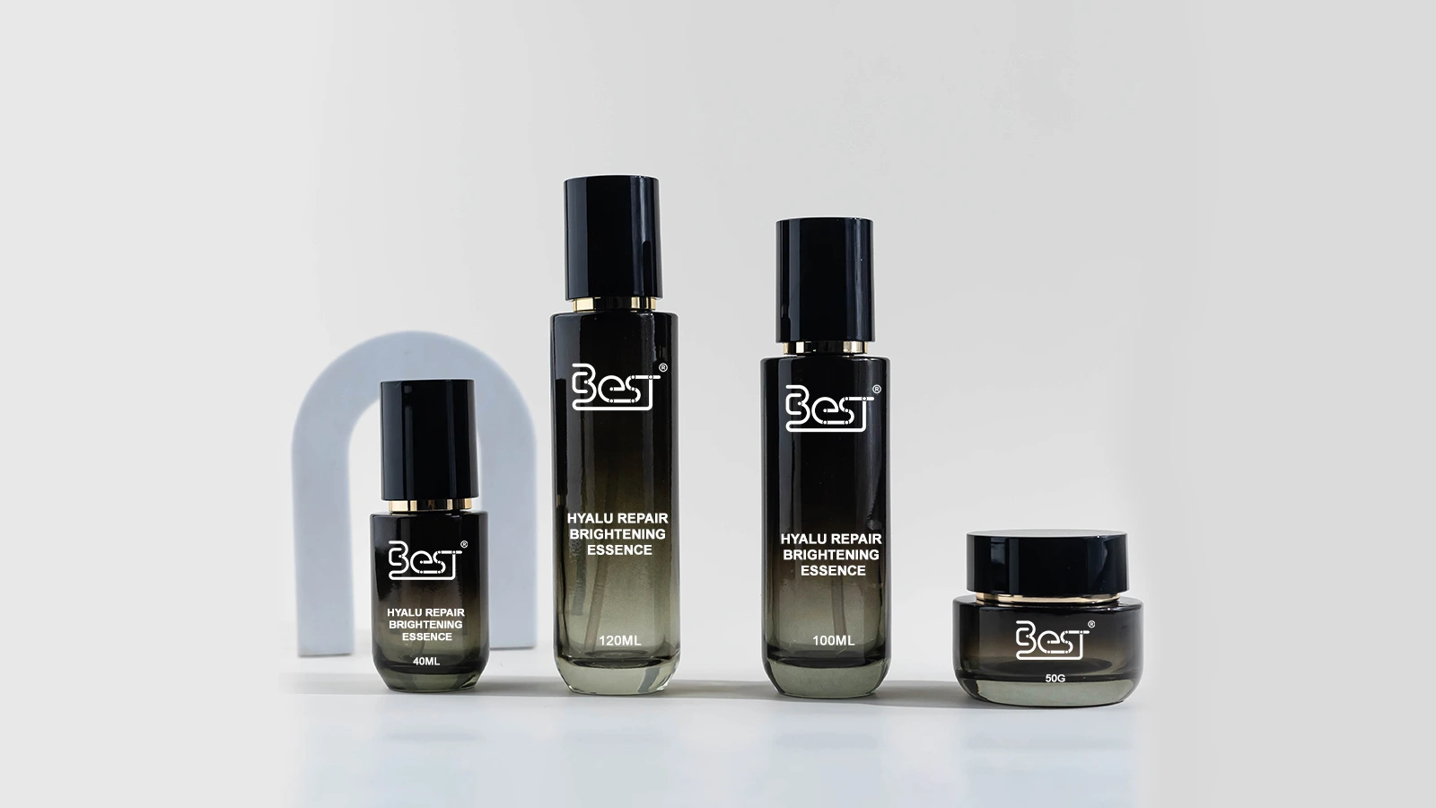 Premium Black Glass Bottle Set | 100ml Air-Tight Pump Dispenser for Essential Oils, Lotions & Skincare | Refillable Cosmetic Packaging  BEST-311389 1