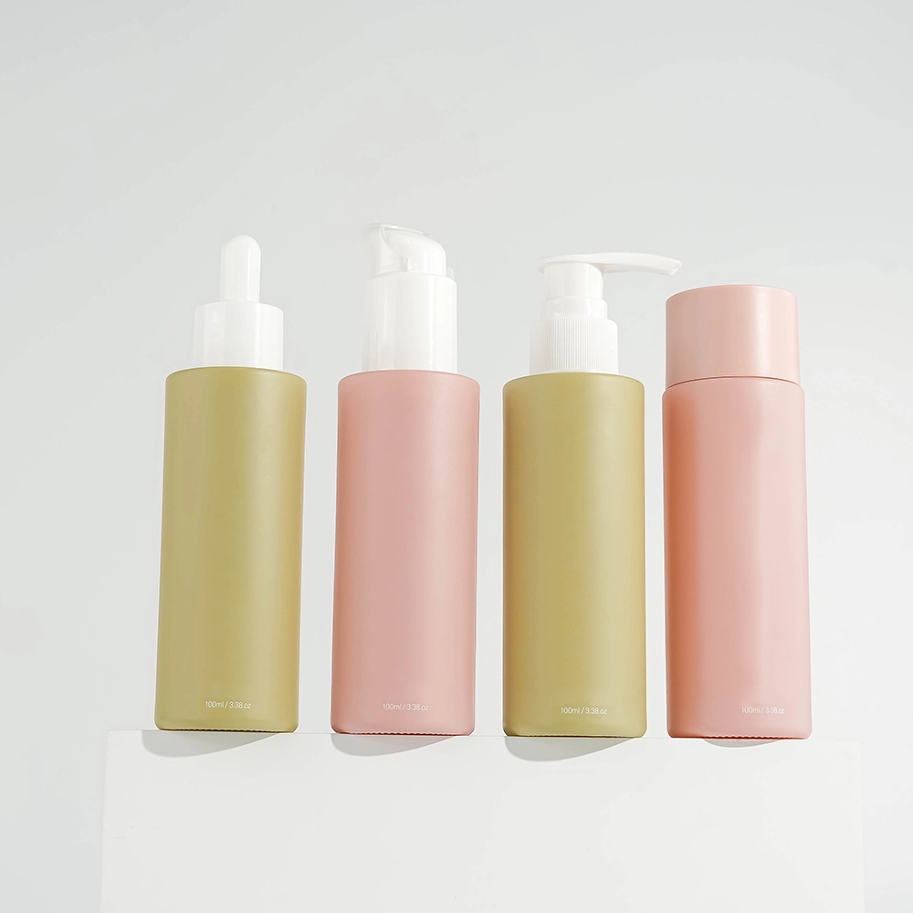 고급 듀얼 톤 유리 화장품 병 100ml | 혈청의 무광택 마감 & 에센셜 오일 최고의-311431 1